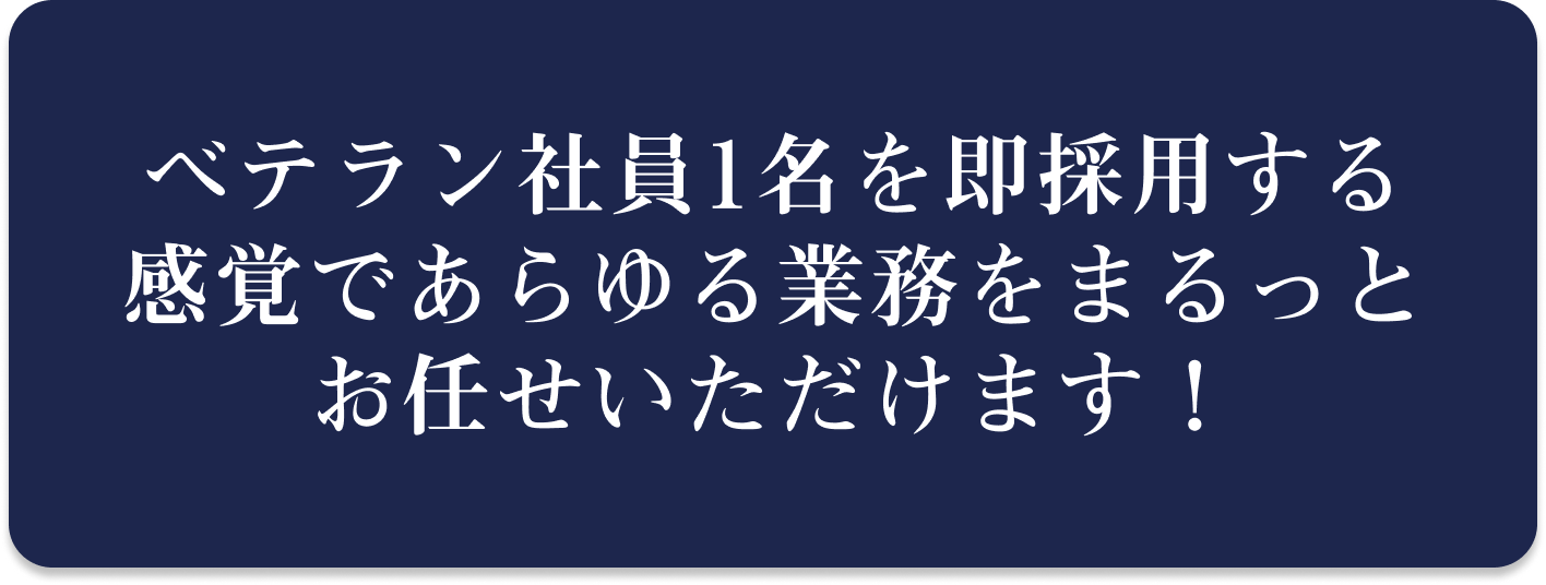 ベテラン社員１名を即採用する感覚であらゆる業務をまるっとお任せいただけます！